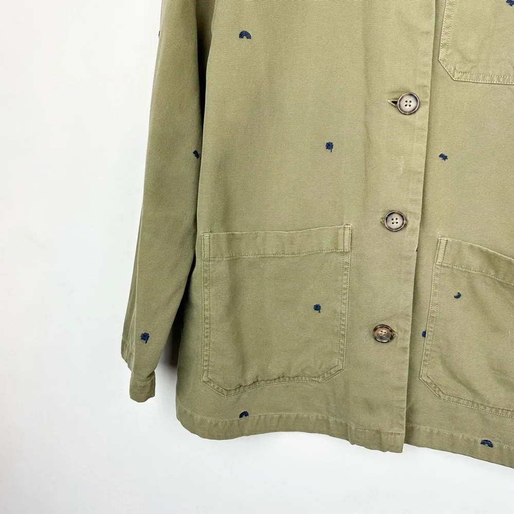 Marine Layer Gracey Chore Coat with Rainbow Embroidery Small - Picture 6 of 12